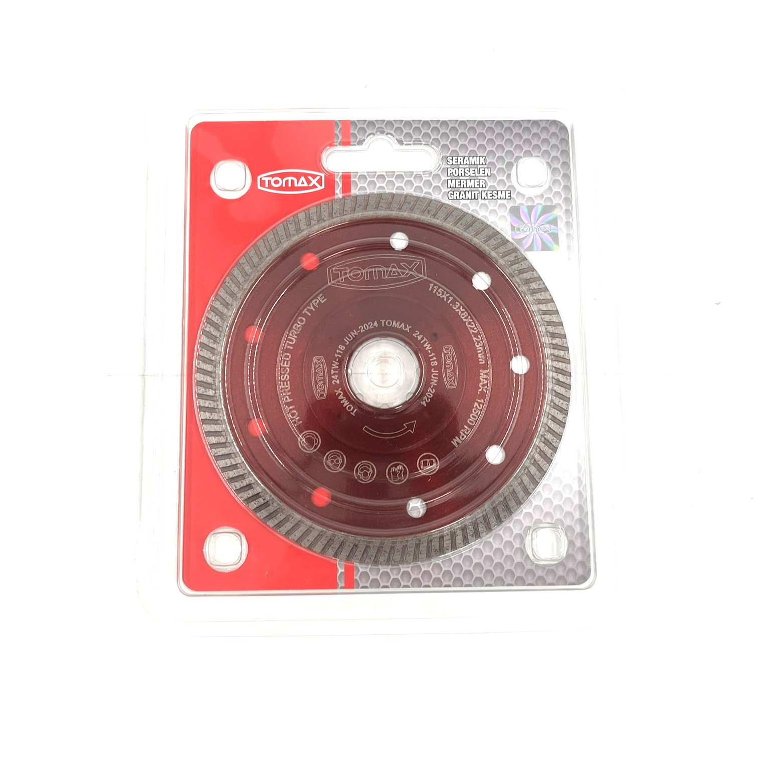 TOMAX SERAMİK HASSAS KESİCİ 115MM (KIRMIZI)